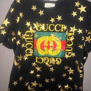 star print gucci logo tee